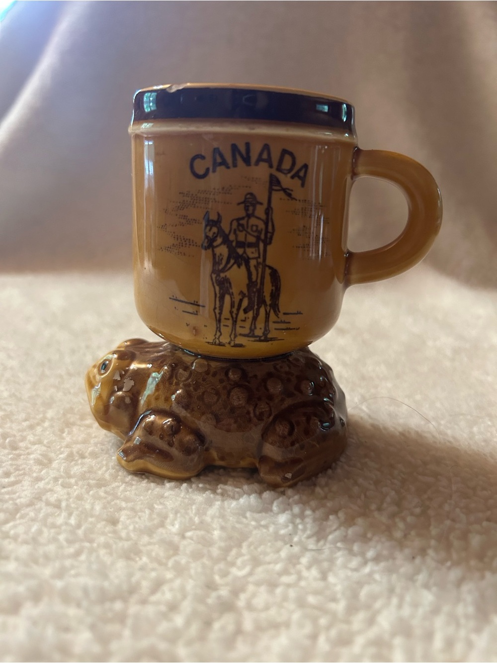 Vintage Canadian Mountie Novelty Mini Mug on Toad